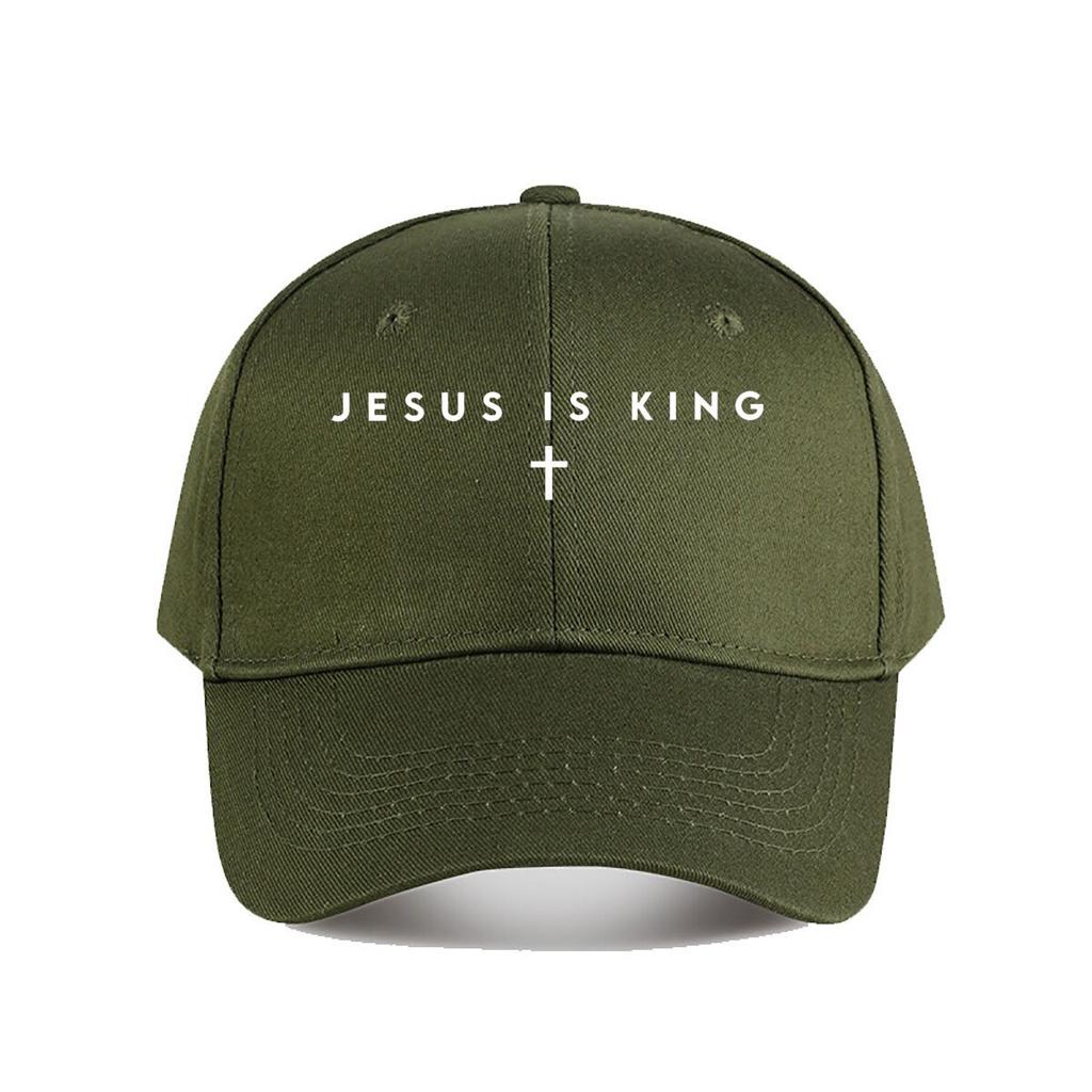 Jesus Is King Cross Christian Baseball Cap Fashion Unisex Sunhat Womens Outdoor Sports