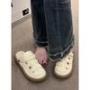 Two wear hollowed-out bag head sandals women's new literary hole hole thick-soled Mori half slippers summer wear