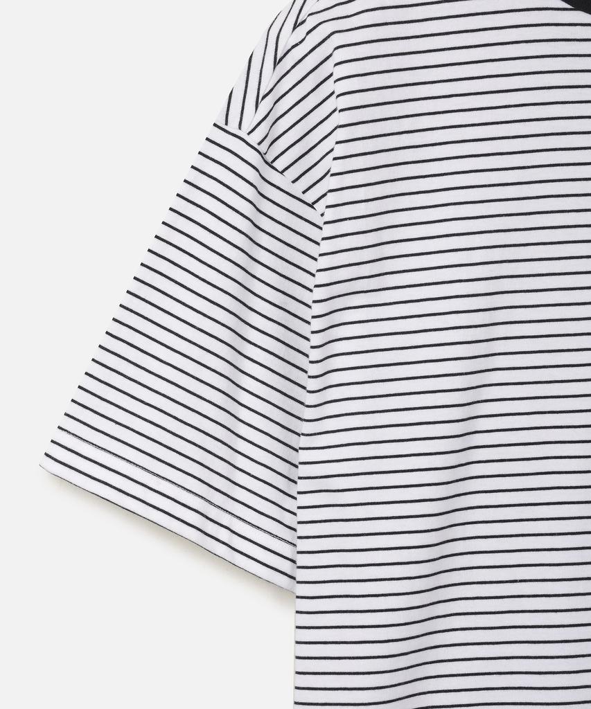 247Silijeu Usa Cotton 20-Count Striped T-Shirt White