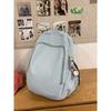 Casual solid color large capacity schoolbag new middle and high school students backpack travel backpack