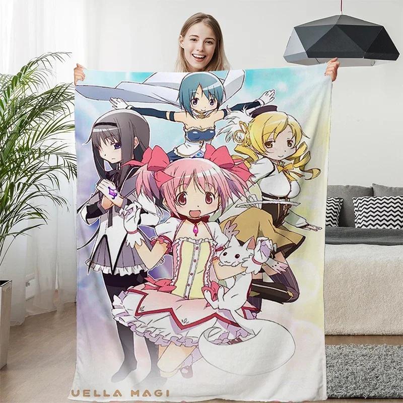 Anime Nap Blanket Sofa Winter Warm A-Madoka A-Magica Bed Fleece Camping Fluffy Soft Blankets King Size Microfiber Bedding