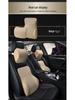 Customizable Mazda Leather Lumbar Support & Neck Pillow Set for Cars—Memory Foam, Cowhide, with Option to Add Logo