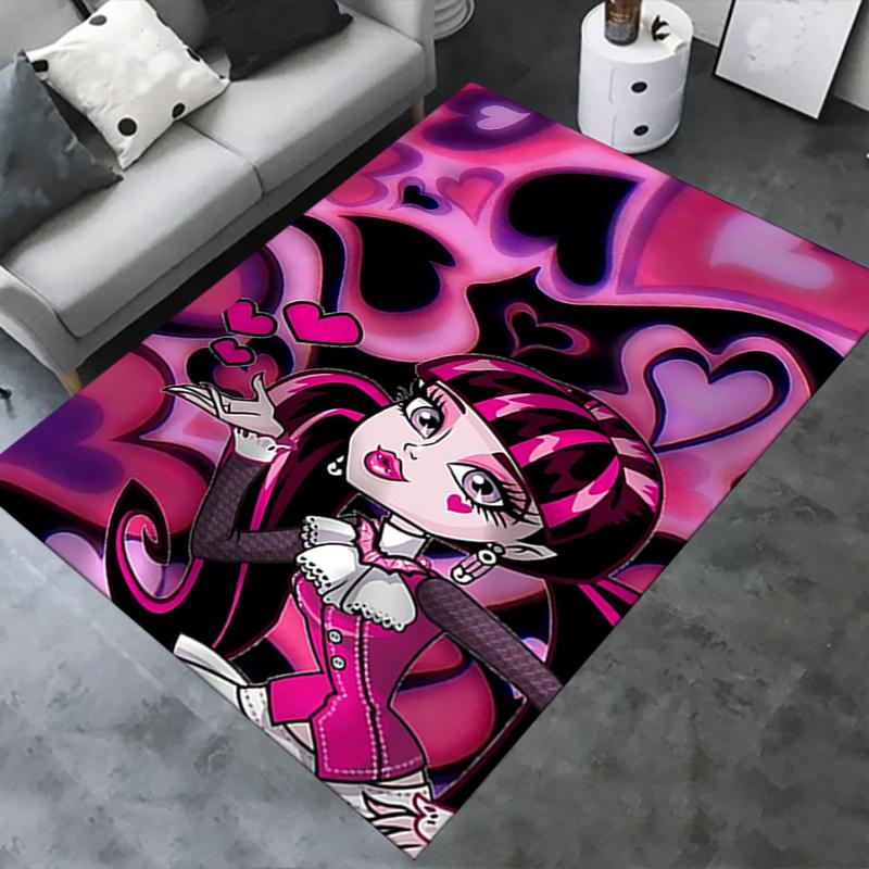Monster High Office Chair Mat Cute Cartoon Girl Design, Perfect for Home Decor, Office Carpet, Gift Idea