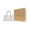 Coach Nina 17 Monochrome Logo Magnetic Snap Crossbody Bag Women Handbags Silver White CT804-SVHA