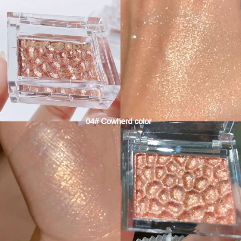 Ice Crystal Highlighter Highlighter Pearlescent Face Eye Highlighting Mashed Potato Burst Glitter Finishing Palette