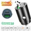 Mini 200W PD QC Pull Ring Fast Charging Car Charger USB C Car Phone Charger Adapter For iPhone 13 12 Xiaomi Samsung Huawei Power