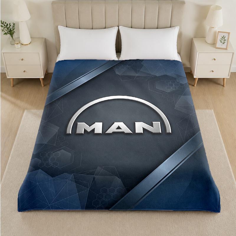 man truck Print Flannel Blanket Cozy Lightweight Plush Throw Blanket For Bed Sofa Household Use