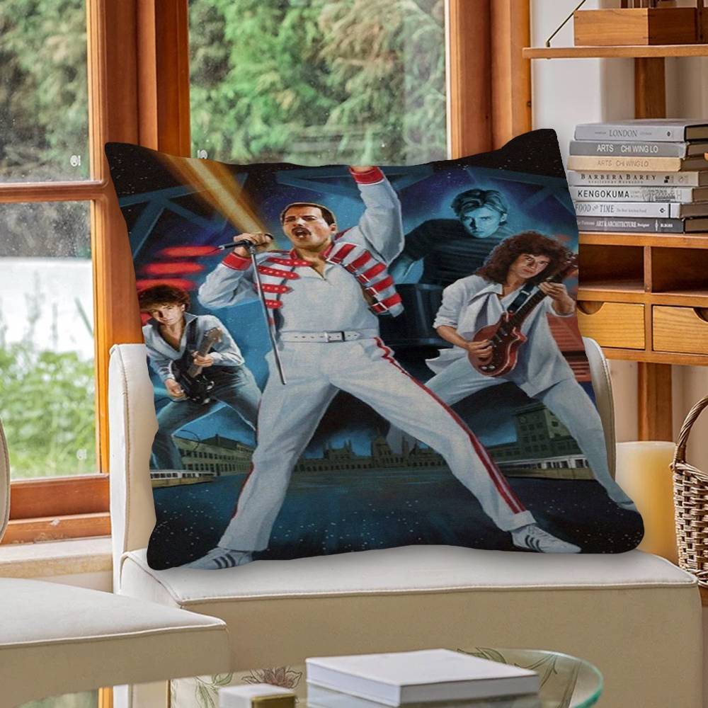 Classic Band Queen F-Freddie Mercury Personalized picture text home decorative pillows Household Gifts 45x45cm