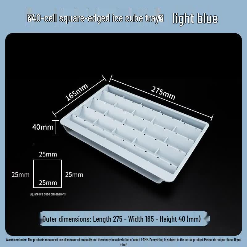 Zhishi 40-Grid Plastic Ice Cube Tray 2-Pack