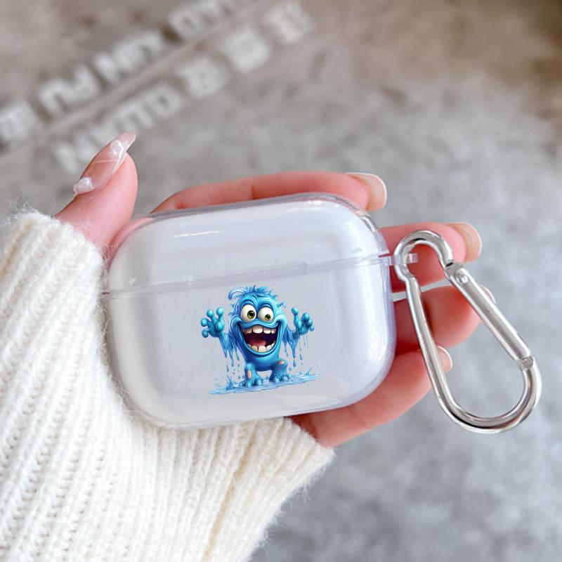 

Funny Cartoon Man Silicone Case For Apple Airpods 1 or 2 Shockproof Cover For AirPods 3 Pro Pro2 Transparent Earphone Protector Airpods 1 2