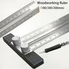 Stainless Steel Precision Marking Measuring Scale Ruler Pen Woodwork Accessory