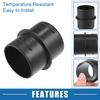 A ABSOPRO Car Air Duct Connector Straight Air Heater Duct Joiner Connector Pipe 42mm Outer Diameter Plastic Black