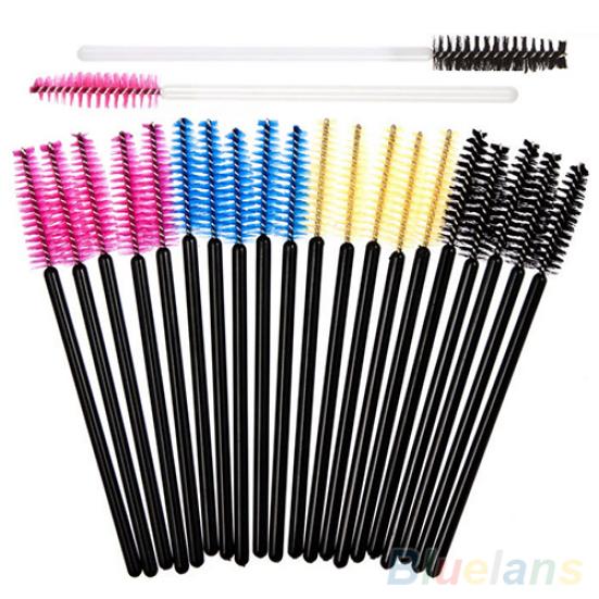 50 Pcs Women's Disposable Eyelash Brushes Lash Curlers Cosmetic Makeup Tools