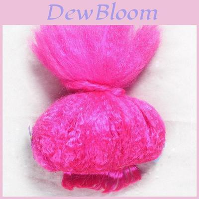 Kids Troll Style Festival Party Wig For Cartoon Cosplay With Pink Headpiece Cap