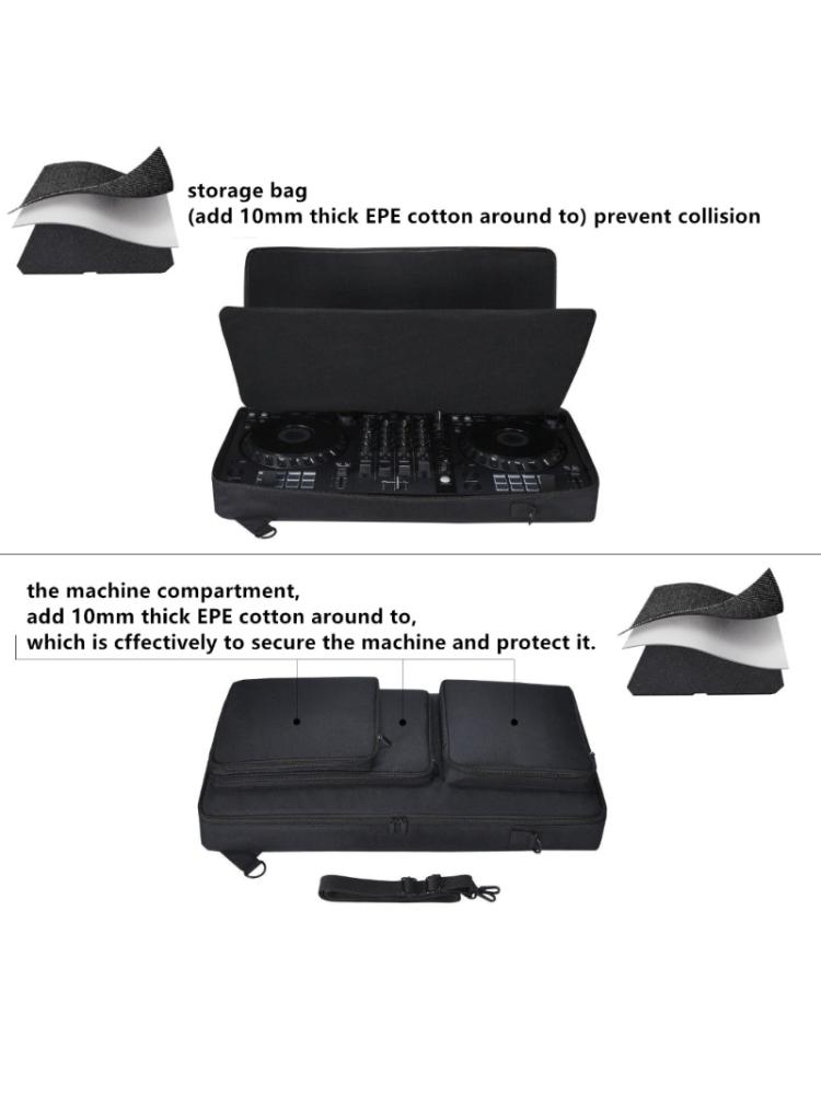 Polyester Carrying Case Adjustable Backpack Storage Bag Fitting for DDJ-FLX6/SX/SX2 Protecting Your Equipment