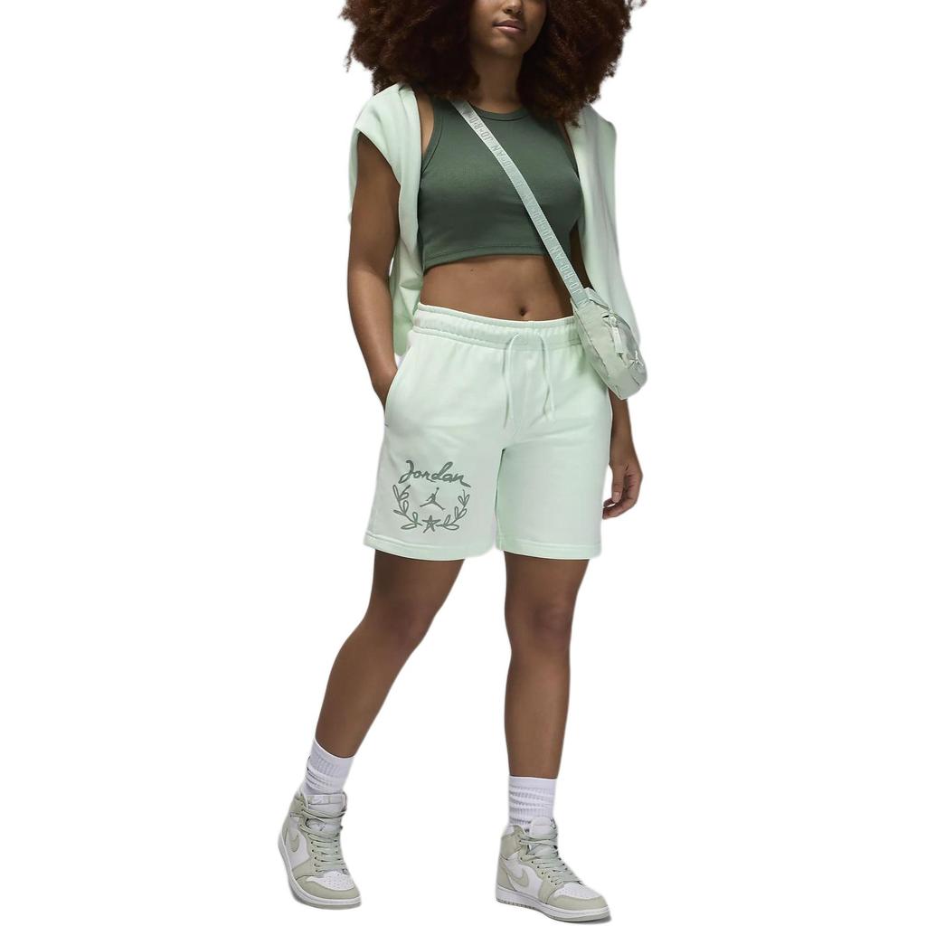 Jordan Brooklyn Fleece Casual Shorts Women's Light Green FN5784-394