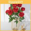 Bouquet Of Single Nine Head Roses Artificial Flowers Wedding And Decor Home