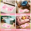 FEBSNOW Pink Bow Bathmat Rugs, Non Slip Coquette Bow Cute Aesthetic Carpet, Cute Room Decor Coquette Rug for Bathroom Bathtub Shower Bedroom and