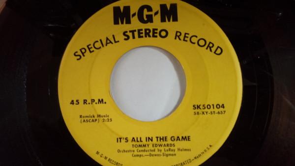 

7-дюймовая пластинка TOMMY EDWARDS Its All In The Game SK50104 MGM Special US Pop Б/у