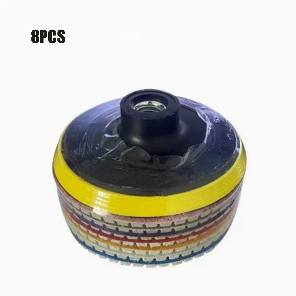 8/12/16PCS 100mm Polishing Grinding Discs 4 Inch Wet Polishing Discs Stone Refinishing