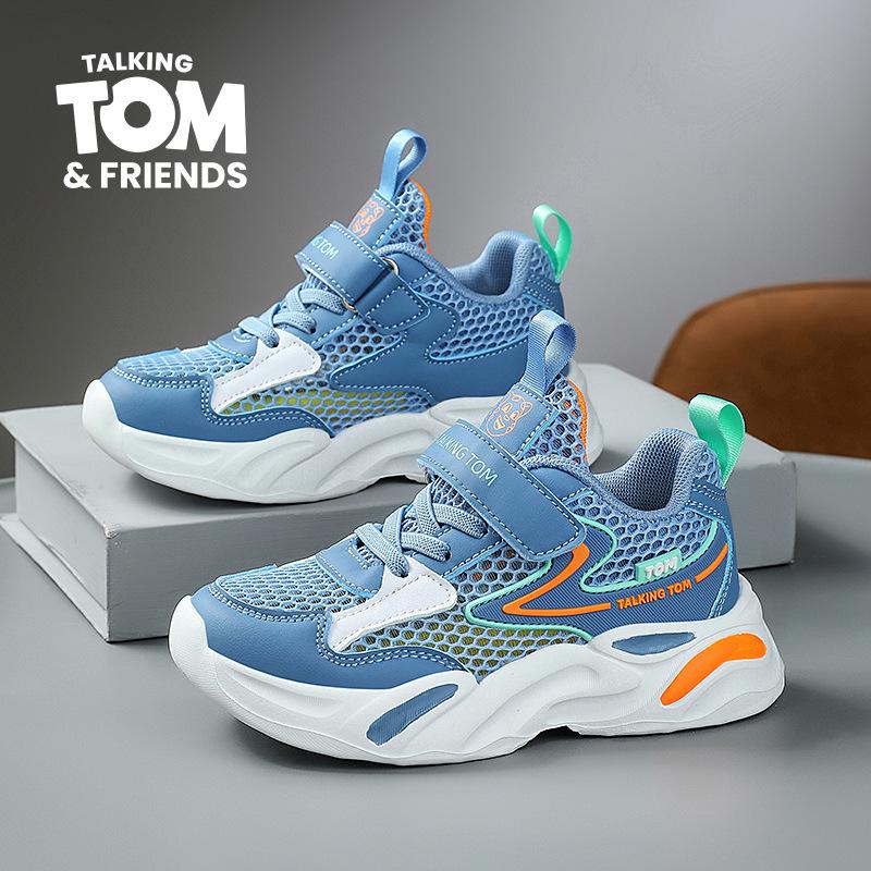 Tom Cat Classmate 2025 Summer New Boys Mesh Sports Shoes Elementary School Students Lightweight Running Shoes Entity
