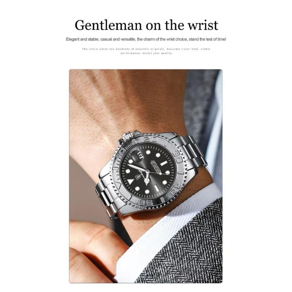 POEDAGAR Top Luxury Male Watch Waterproof Luminous Date Watch Stainless Steel Clock Sport Fashion Quartz Watches
