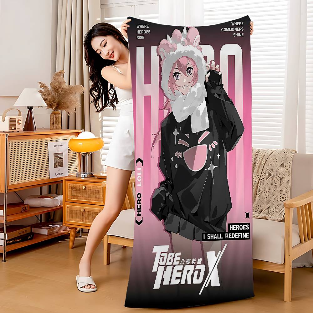 

To Be Hero X Anime Beach Towel Colorful Bath Towels For Girl Microfiber Quick Dry Sand Free Beach Yoga Spa Gym Pool W30*H60(CM)