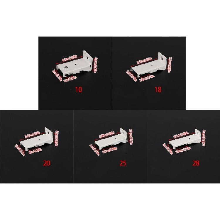 Set of 10 Metal Side Mount Brackets For Curtain Track Wall Support System Flexible Curtain Rails Hanger Holder Clip