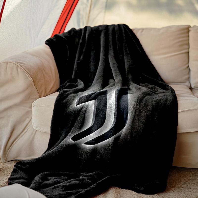 1 Stück Juventus Fußballclub Decke, Zuhause Bedruckte Überwurfdecke - Weiche Decke Geschenk für Familie, Waschbare Sofa Bettdecke