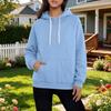 Women's Fashion Color Long Sleeve Loose Fit Sweatshirt for Casual Daily Wear