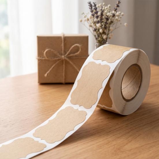 Office Organization Sticker Supplies Blank Label Stickers, Self?Adhesive Gift Tag Stickers 250 Labels Per Roll, Assorted Round for Handmade
