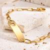 Oem Stainless Steel Curved Bracelet Chain gold Women's Fashion Children's Gift 1152