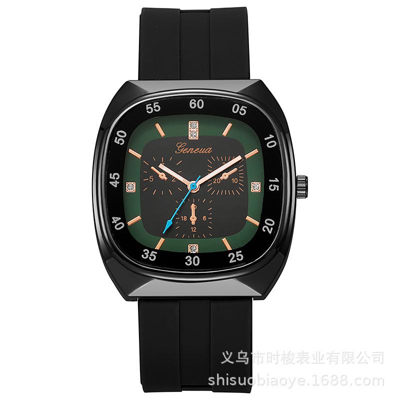 

Мужские спортивные часы квадратные водонепроницаемые кварцевые часы повседневный дизайн часы деловые часы подарок на день рождения чёрный