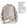 Men Winter Sweater Half Turtleneck Solid Color Fleece Soft Long Sleeves Keep Warm Pullover Plus Size Spring Sweater Men Garment