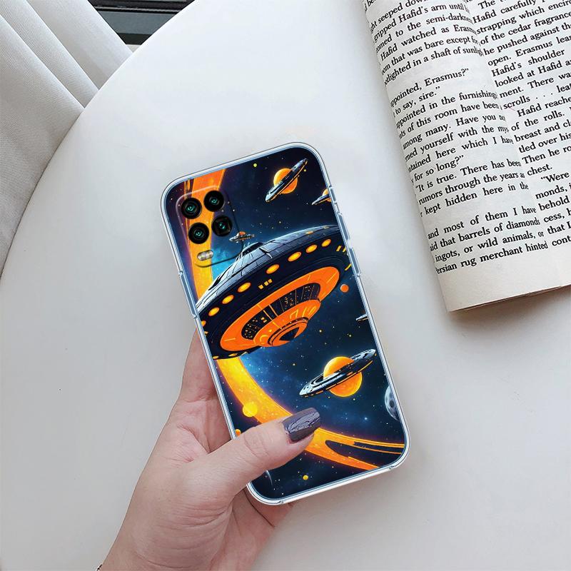RA4 Astronaut Space Moon Alien Phone Case for LG K22 K30 K40 K41 K42 K50 K50S K51 K51S K52 K61 K62 K71 K92 Q60 Q61 V40 V50 V60