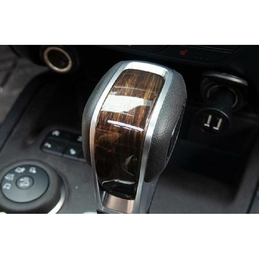 For Ford Ranger T8 - Steel Wood Grain Gear Shift Knob Shifter Lever Trim