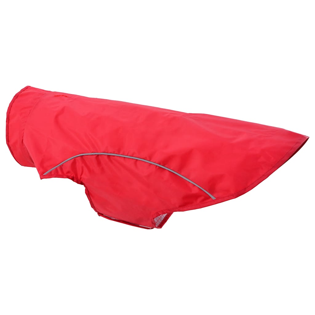 Dog Raincoat with Reflective Strips Polyester Red XL
