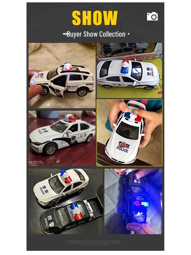 Boy's Alloy Pull-Back Toy Car Set: Police, Taxi, and Fire Truck Models