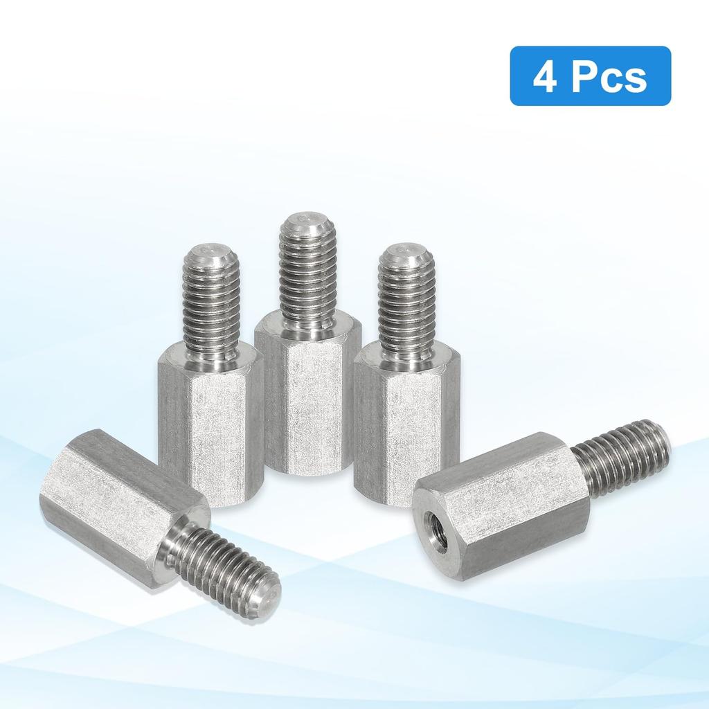 PATIKIL 4pcs M8x15mm Female to M5x20mm Female 304 Stainless Steel Thread Reducer Hex Standoff