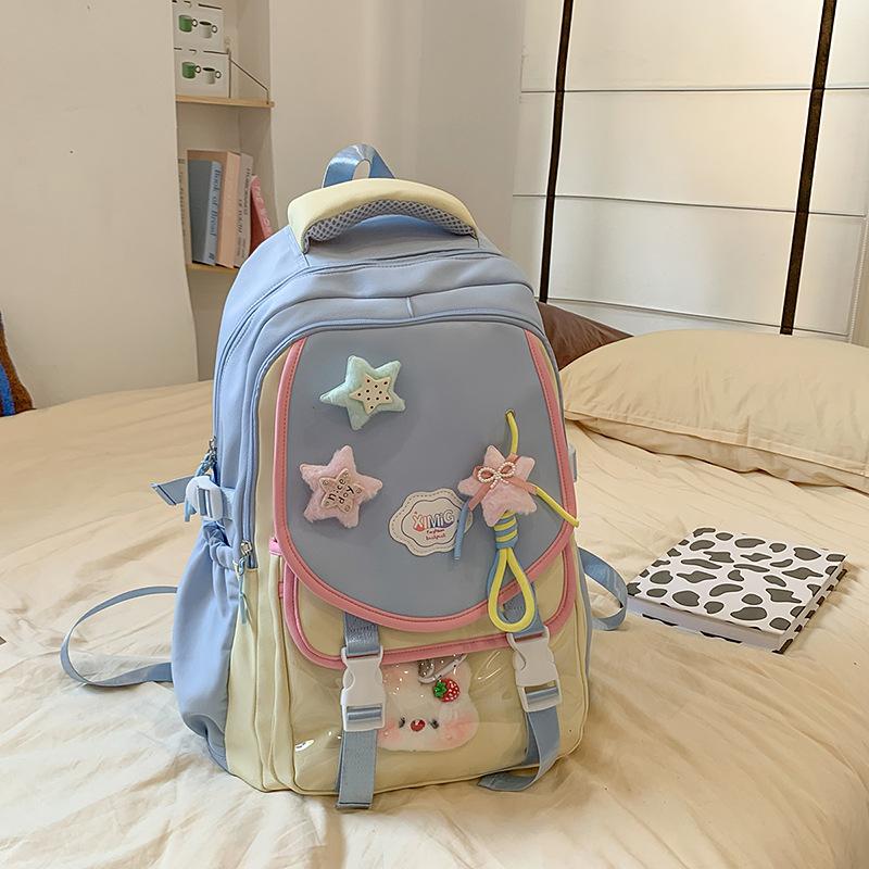 Schoolbag Little Star Female Dopamine Girl College Wind Backpack Large Capacity Student Casual Backpack