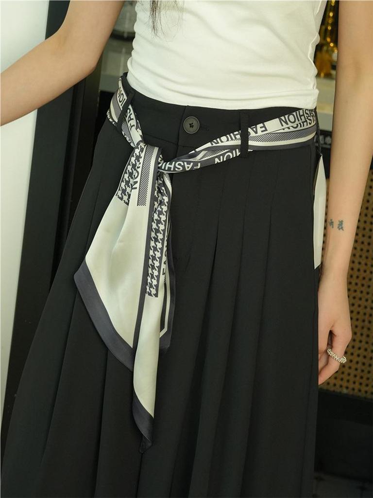 2025 Women's Ribbon Scarf Belt: Long Strip Accessory for Jeans, Skirts, & Neck