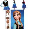 Enchanting Princess Anna Fancy Dress With Detachable Cape For Girls' Cosplay Adventures