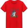 Unisex Cotton  I Love Fishing  Print Tshirt Loose round Neck Casual Short Sleeve Fashion Top for Summer