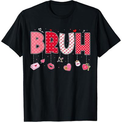 Bruh Meme Funny Saying Bro Greeting Teens Valentine Boy T-Shirt
