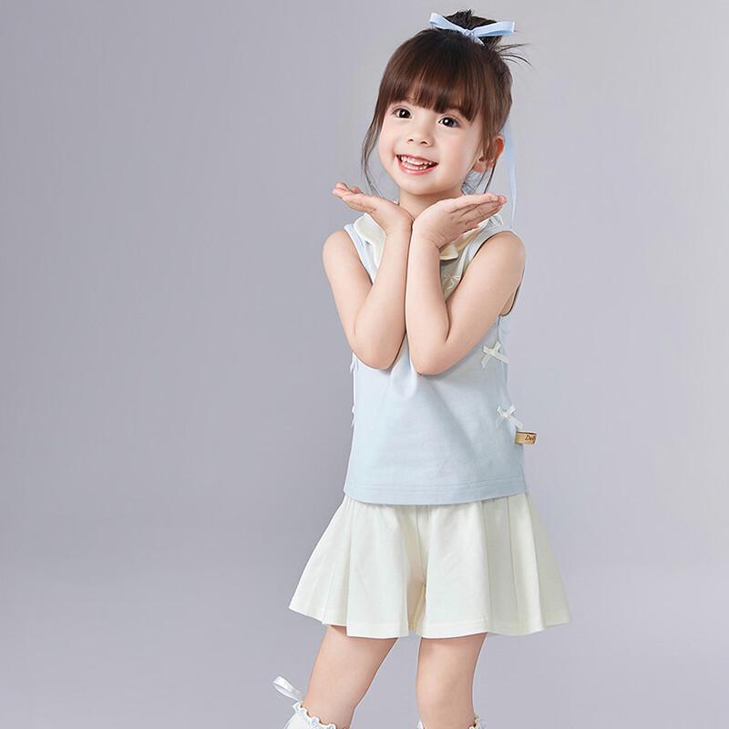 Girls' Summer Athletic Sleeveless Shorts Set