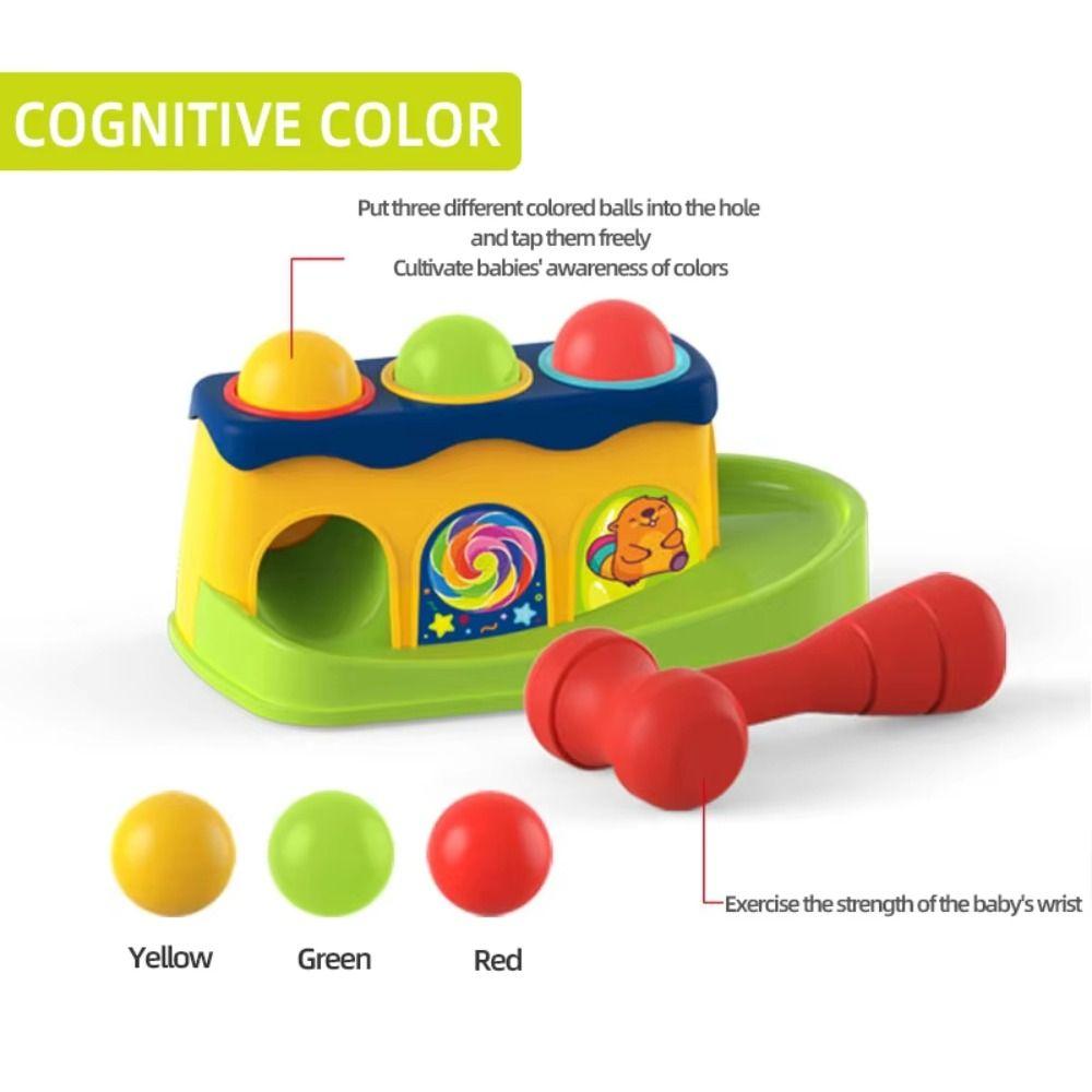 Finger Skill Interactive Hammer Toy Stacking Balls Kids Pounding Hammers Parent-child
