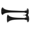12V 185dB Super Loud Five Trumpet Musical Air Horn with Compressor Black for Trucks Cars