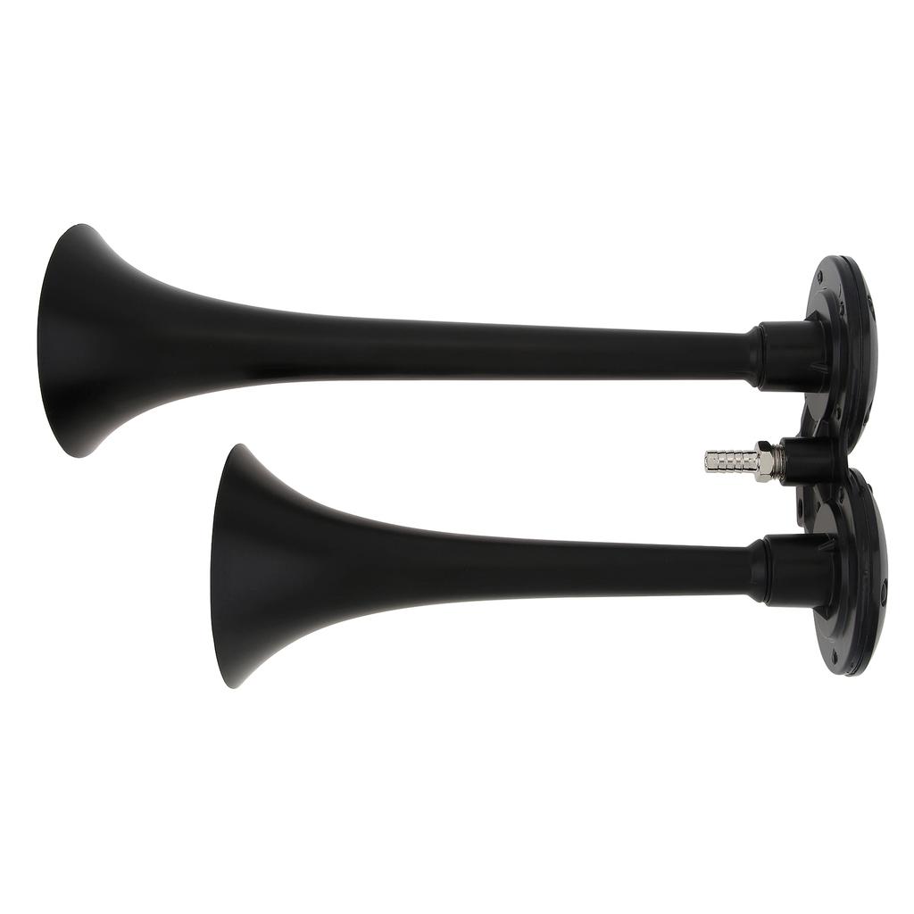12V 185dB Super Loud Five Trumpet Musical Air Horn with Compressor Black for Trucks Cars