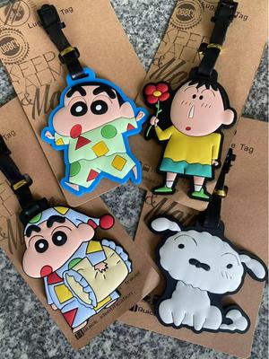 Crayon Shin-chan Masao Tecknad Silikon Bagage-ID-tagg