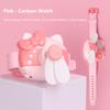 Kawaii Cartoon Kt Cat Wrist Fan Summer Rechargeable Student Children Portable Watch Small Fan Wind Force Usb Fan Kids Gifts